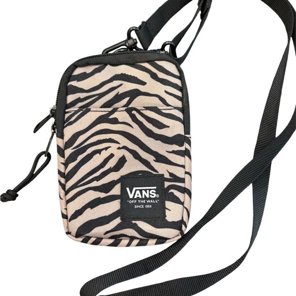 Vans Zebra Print Call Waiting Phone Bag  - Black and Tan
